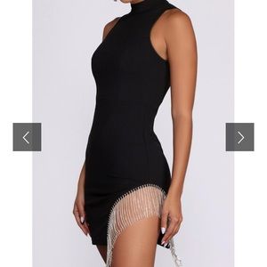 Windsor rhinestone fringe dress 🖤🖤🤍